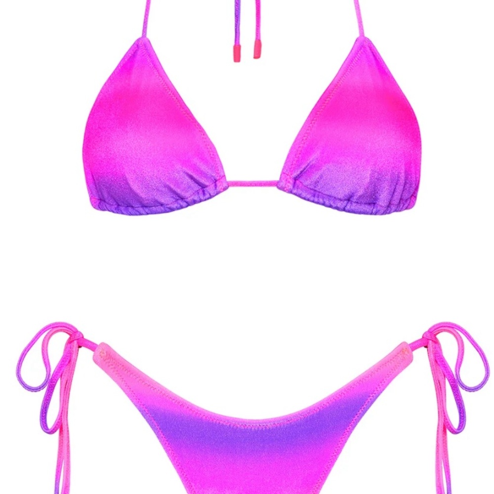 ISO TRIANGL PURPLE PINK OMBRÉ BIKINI